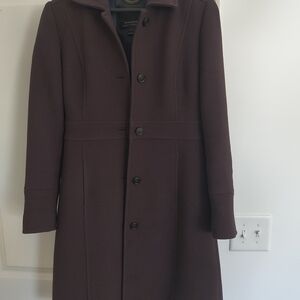 J. Crew Double cloth Maroon Coat